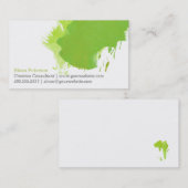 緑のペンキの汚れ名刺 名刺 (正面/裏面)