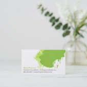 緑のペンキの汚れ名刺 名刺 (スタンド正面)