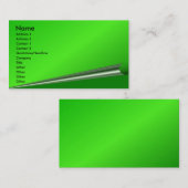緑のページカールプロファイルカード 名刺 (正面/裏面)