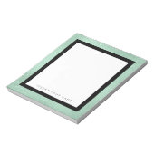 緑のホイルと黒縁どのメモ帳5.5インチx 6インチ ノートパッド (回転)