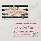 緑のホストライプのームオーガナイザーとデクラッタ 名刺 (正面/裏面)