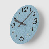 緑のホタテ ラウンド壁時計 (傾斜)