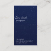 緑のホタル青い夜星の白熱［赤熱］光を放つな瓶 名刺 (裏面)