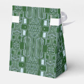 緑のホワイトコンピュータ回路基板線 フェイバーボックス (裏面サイド)