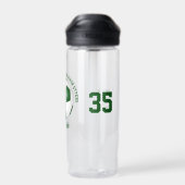 緑のホワイトスクールクラブチームカラーカスタムサッカー ウォーターボトル (背面)