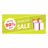 緑のボクシングの日券独占的付きカード ラックカード (正面)