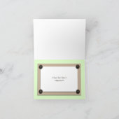 緑のボタンと角括弧のサンキューカード サンキューカード (内部)