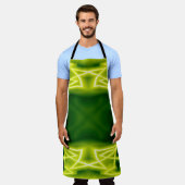 緑のボックス エプロン (着用した状態)