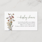 緑のボホワイルドフラワーディスプレイシャワー エンクロージャーカード (正面)