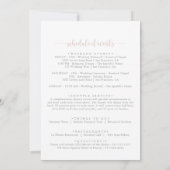 緑のボホワイルドフラワー結婚の歓迎レター (裏面)