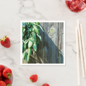 緑のボホー素朴なバーンドウッド スタンダードカクテルナプキン (インサイチュ)