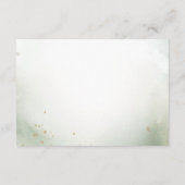 緑のボホ眠るテディベアかわいい赤ちゃんシャワー エンクロージャーカード (裏面)