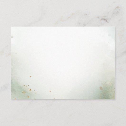 緑のボホ眠るテディベアかわいい赤ちゃんシャワー エンクロージャーカード (裏面)