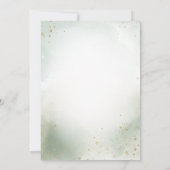 緑のボホ眠るテディベアかわいい赤ちゃんシャワー 招待状 (裏面)