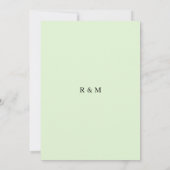 緑のボホ芸術的ワイルドフラワーウォータカラーフローラ 招待状 (裏面)