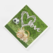 緑のボールが付いたサッカーウェディングテーマ (コーナー)