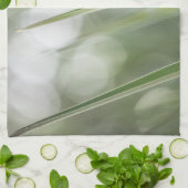 緑のポインティプラント自然写真 キッチンタオル (折り畳み)