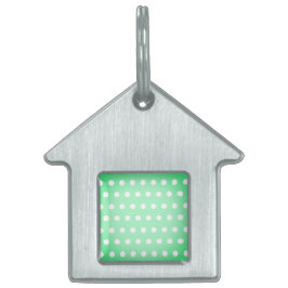 緑のポカドット ペットネームタグ