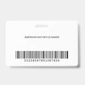 緑のポリゴンのロゴと写真の従業員ID バッジ (裏面)