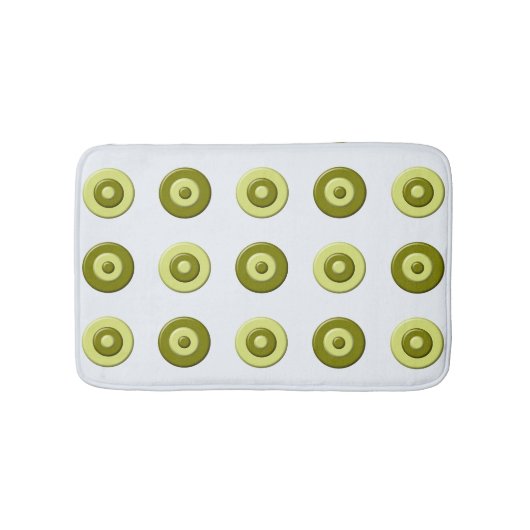 緑のポルカドット バスマット (正面)