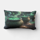 緑のポーションで泡立つ釜 ランバークッション (裏面)