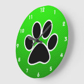 緑のポープリント ラージ壁時計 (傾斜)