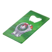 緑のポーラベアクリスマス クレジットカード栓抜き (裏面アングル)