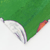 緑のポーラベアクリスマス フリースブランケット (角)