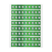 緑のポーラベアクリスマス ラップアラウンド宛名ラベル (シート)