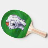 緑のポーラベアクリスマス 卓球ラケット (横)
