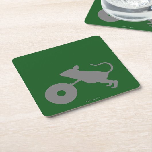 緑のマイルからのJingles氏 スクエアペーパーコースター (アングル)