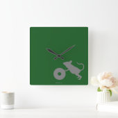 緑のマイルからのJingles氏 スクエア壁時計 (ホーム)