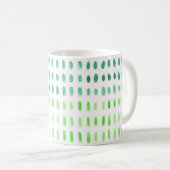 緑のマグで紛砕される コーヒーマグカップ (正面右)