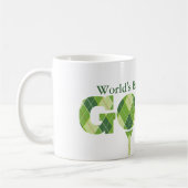 緑のマグをゴルフをする世界で最も最高のなパパ及びゴルファーのおもしろい コーヒーマグカップ (左)
