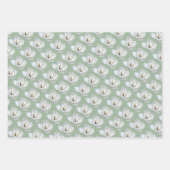 緑のマグノリア ラッピングペーパーシート (正面2)