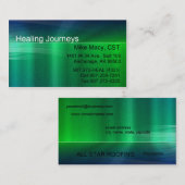 緑のマットメタル名刺テンプレート 名刺 (正面/裏面)