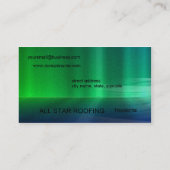 緑のマットメタル名刺テンプレート 名刺 (裏面)