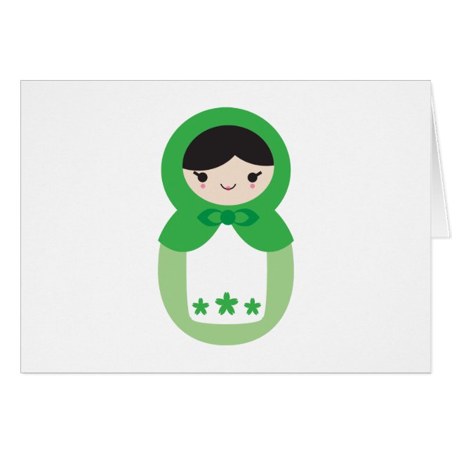 緑のマトリョーシカ人形 (正面横)