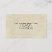 緑のマラカイトおよび金ゴールドフレームのはす 名刺 (裏面)