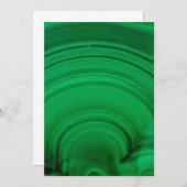 緑のマラカイトクローズアップ サンキューカード (正面/裏面)