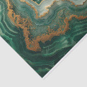 緑のマラカイト色の美しいクリスタルジオード 薄葉紙 (詳細)