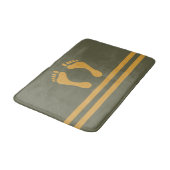 緑のマンゴストライプ足グラフィックモダン バスマット (アングル)