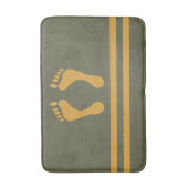 緑のマンゴストライプ足グラフィックモダン バスマット (正面縦)