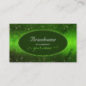 緑のマーブルパターンキュートグリッタースタースタイリッシュ 名刺 (正面)