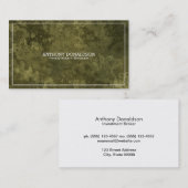 緑のマーリングされた石の背景 名刺 (正面/裏面)