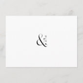 緑のミニマリストのタイポグラフィック結婚式のレセプション エンクロージャーカード (裏面)