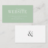 緑のミニマリストのWebサイトカードの挿入 プレイスカード (正面/裏面)
