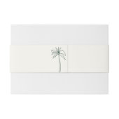 緑のミニマリスト熱帯 招待状ベリーバンド (裏面例)