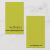 緑のミニマリスト、ミニマルで明白なデザイン 名刺 (正面/裏面)