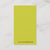 緑のミニマリスト、ミニマルで明白なデザイン 名刺 (裏面)